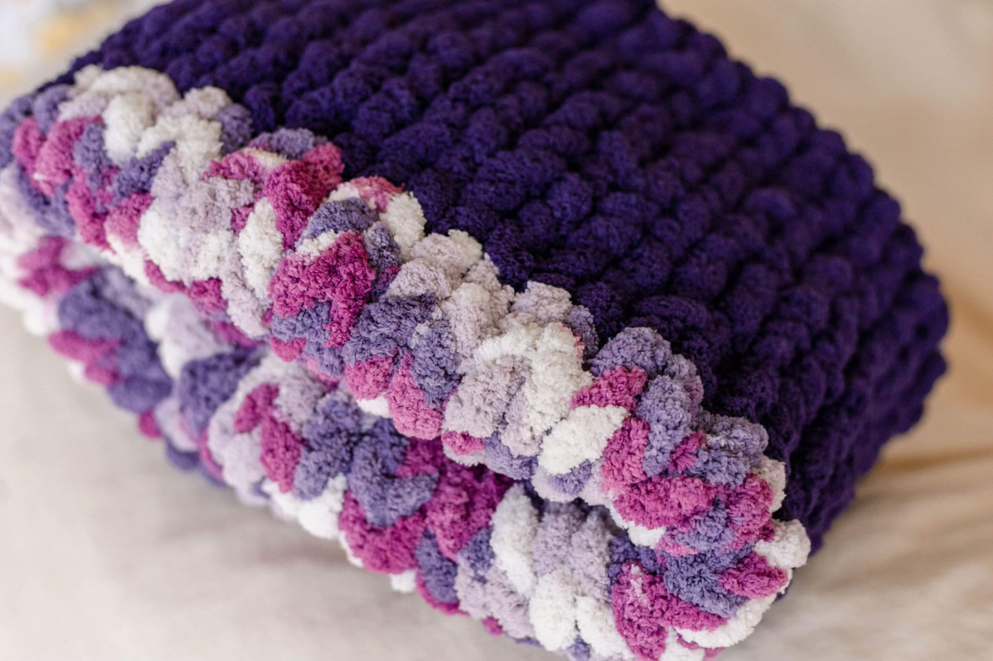 Multi purple baby blanket