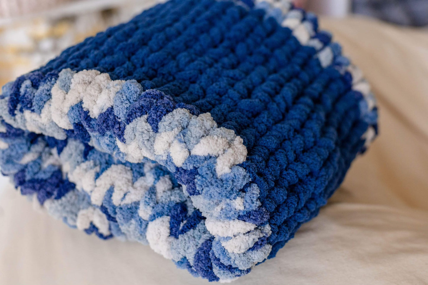 Multi blue baby blanket