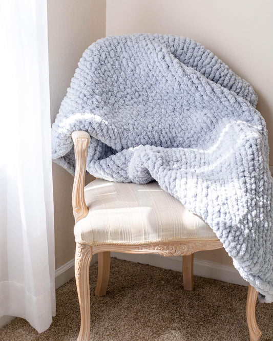 Rice blue throw