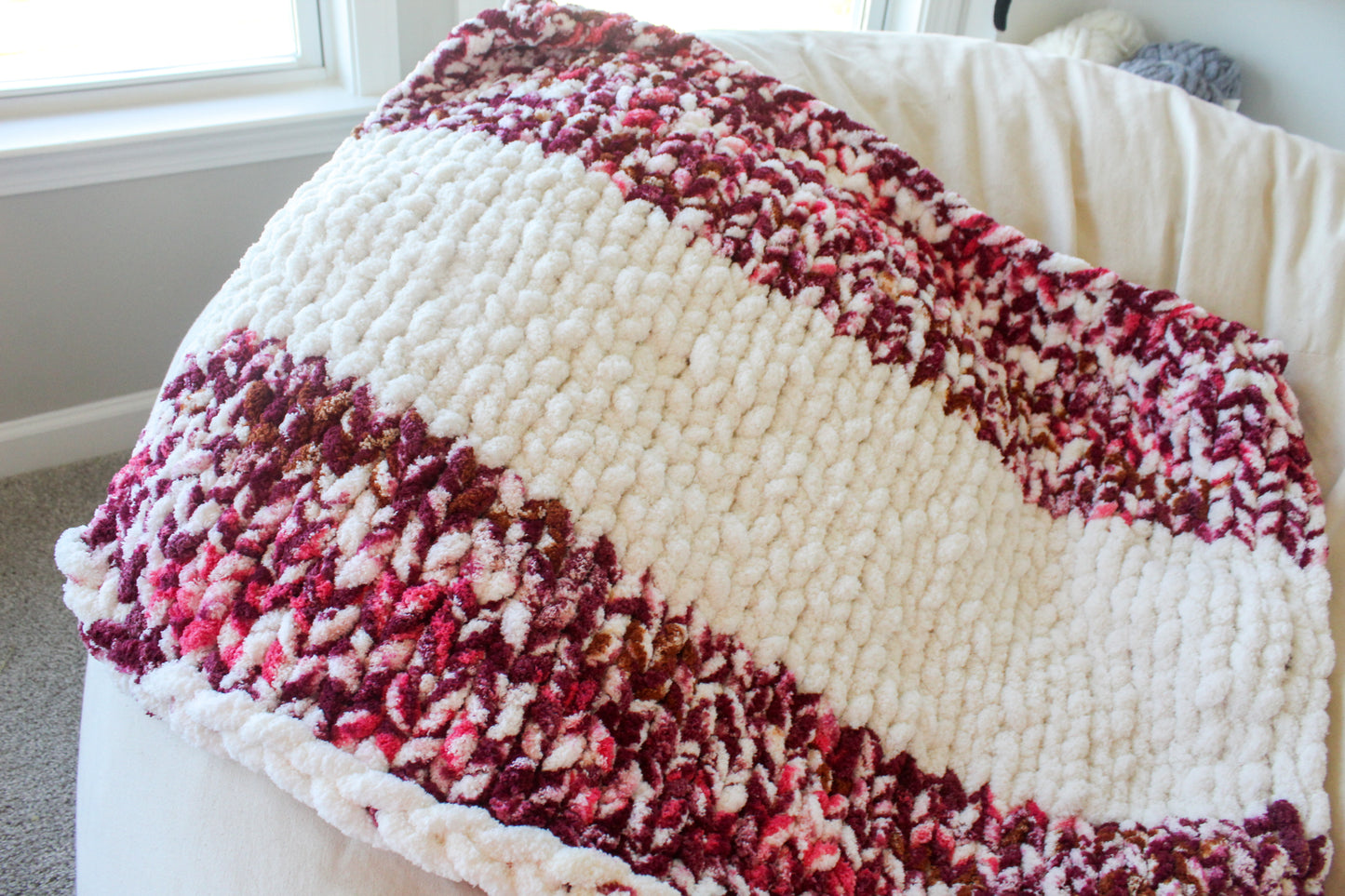 Peppermint mocha baby blanket